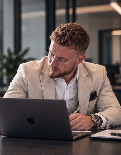 Steven, oprichter van SF Sales Solutions, aan het werk
